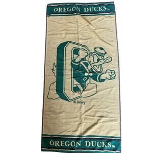 Vintage Oregon Ducks Disney Puddles Beach Towel Woven Cotton 57”